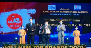 yến đảo nest đạt danh hiệu top 10 thương hiệu hàng đầu việt nam