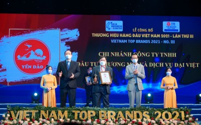 yến đảo nest đạt danh hiệu top 10 thương hiệu hàng đầu việt nam